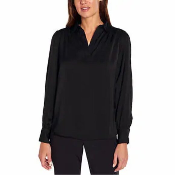 NEW Banana Republic Satin Blouse | Black - Picture 1 of 8